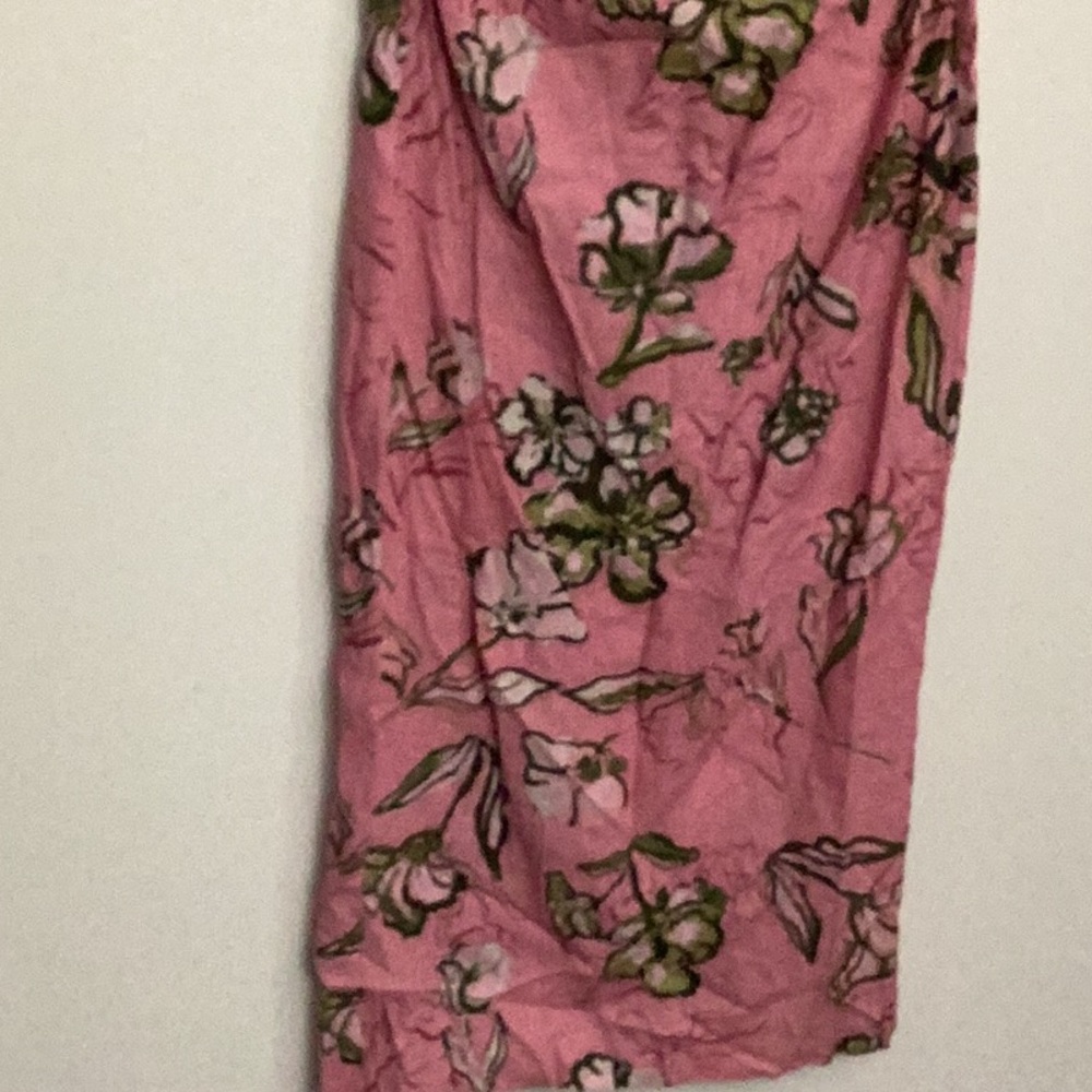 NWT Zara Linen Blend MIDI Dress with Cut Out Pink Size Small - Picture 4 of 9